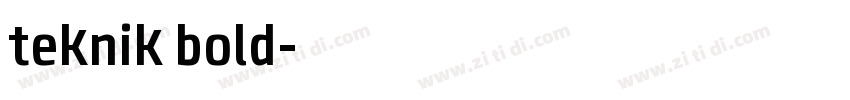 teknik bold字体转换